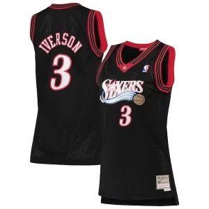Allen Iverson Philadelphia 76ers Women's 2000/01 Premium - grade Hardwood Classics Swingman Jersey Black Designed for performance! Get this functional jersey.