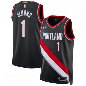 Anfernee Simons Portland Trail Blazers Nike Unisex Swingman Prime Jersey Icon Edition Black Experience luxury! Order this high - end jersey.