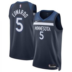 Anthony Edwards Captivating Minnesota Timberwolves Nike Unisex Swingman Jersey Icon Edition Navy Customizable! Personalize this great jersey.