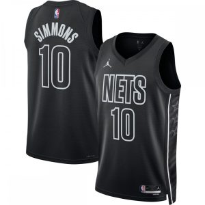 Ben Simmons Brooklyn Outstanding Nets Jordan Brand 2022/23 Statement Edition Swingman Jersey Black High - demand item! Order this sought - after jersey immediately.