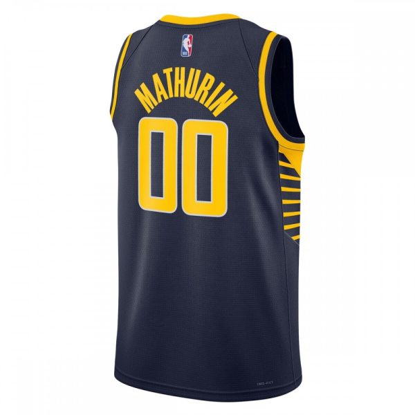 Bennedict Mathurin Indiana Pacers Nike Fantastic Unisex Swingman Jersey Icon Edition Navy - Image 3