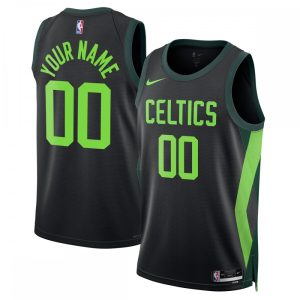 Boston Celtics Nike Unisex 2024/25 Custom Swingman Jersey City Remarkable Edition Black Exclusive design! Own a jersey like no other.