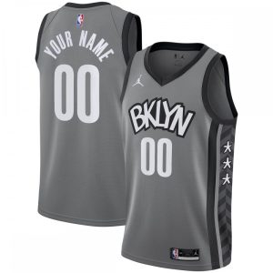 Brooklyn Nets Magnificent Jordan Brand Swingman Custom Jersey Statement Edition Gray Don't be left out! Get this stylish jersey and show your team pride.