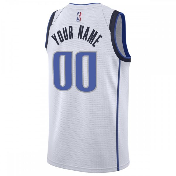 Dallas Mavericks Fantastic Nike Custom Swingman Jersey White Association Edition - Image 3