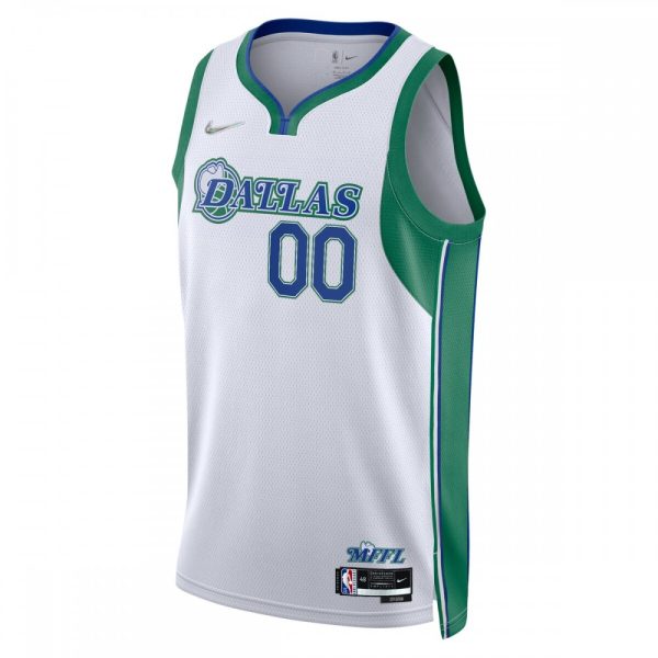 Dallas Mavericks Remarkable Nike 2021/22 Swingman Custom Jersey City Edition White - Image 2