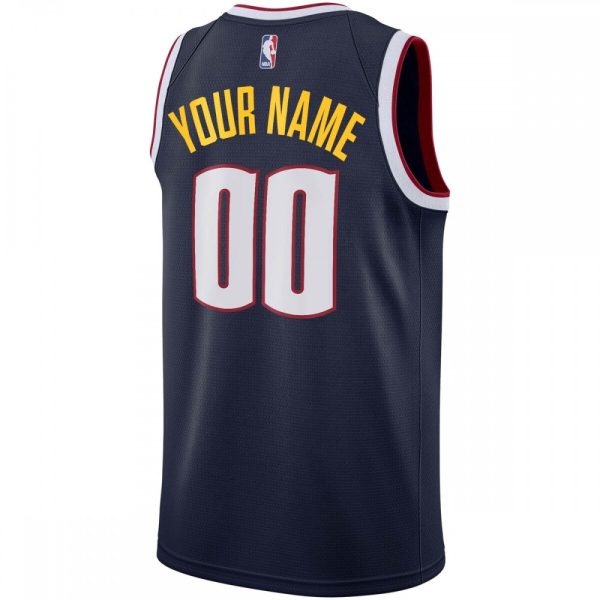 Denver Nuggets Splendid Nike Custom Swingman Jersey Navy Icon Edition - Image 3