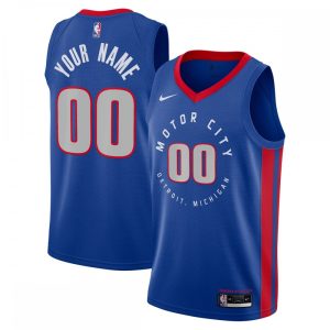 Detroit Pistons Nike 2020/21 Swingman Custom Jersey Blue Splendid City Edition Team spirit! Show it off with this awesome jersey.