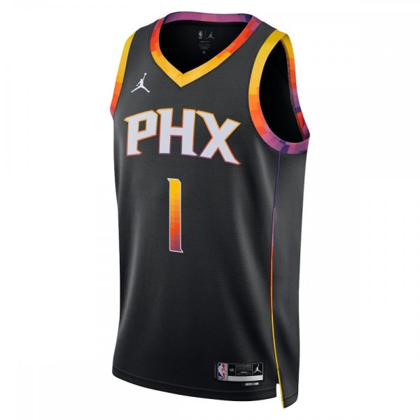 Devin Booker Phoenix Suns Jordan Luxurious Brand 2022/23 Statement Edition Swingman Jersey Black - Image 2
