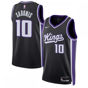 Domantas Sabonis Sacramento Kings Nike Gorgeous Unisex Swingman Jersey Icon Edition Black Collectors