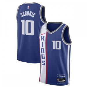 Domantas Sabonis Sacramento Kings Nike Sophisticated Unisex 2023/24 Swingman Jersey Blue City Edition High - demand item! Order this sought - after jersey immediately.