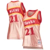 Dominique Fantastic Wilkins Atlanta Hawks Women's 75th Anniversary Rose Gold 1986 Swingman Jersey Pink Authentic look! Wear this genuine jersey.