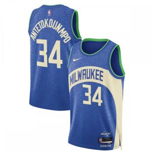 Giannis Antetokounmpo Milwaukee Bucks Nike Glamorous Unisex 2023/24 Swingman Jersey Blue City Edition For the true fans! Secure this authentic jersey now.