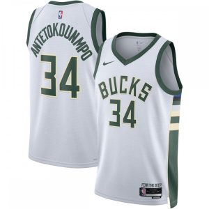 Giannis Antetokounmpo Milwaukee Bucks Nike Unisex 2022/23 Swingman Jersey Association Edition White Refined Enhance your game - day look! Get this fashionable jersey.