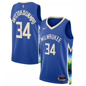 Giannis Antetokounmpo Milwaukee Bucks Nike Unisex 2022/23 Swingman Jersey City Admirable Edition Royal Act fast! Only a handful left. Secure this amazing jersey now.