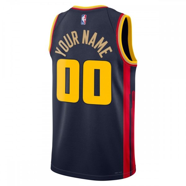 Golden Marvelous State Warriors Nike Unisex 2024/25 Custom Swingman Jersey City Edition Navy - Image 3
