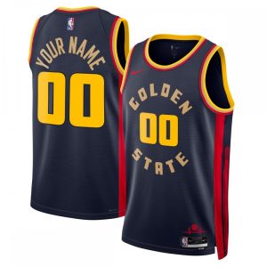 Golden Marvelous State Warriors Nike Unisex 2024/25 Custom Swingman Jersey City Edition Navy Sports fans