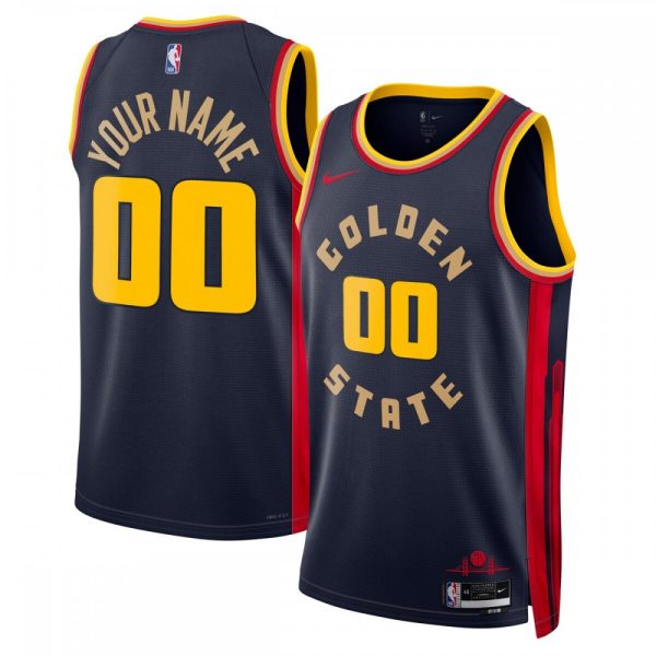 Golden Marvelous State Warriors Nike Unisex 2024/25 Custom Swingman Jersey City Edition Navy Sports fans