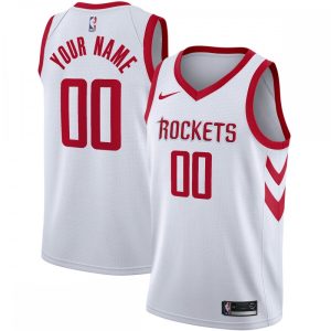 Houston Rockets Nike Charming Swingman Custom Jersey Association Edition White Enhance your game - day look! Get this fashionable jersey.