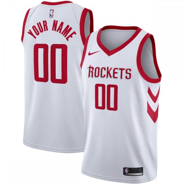 Houston Rockets Nike Charming Swingman Custom Jersey Association Edition White Enhance your game - day look! Get this fashionable jersey.