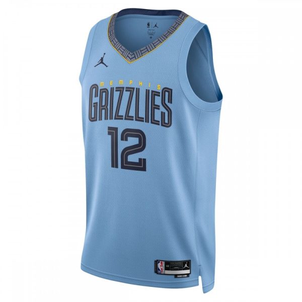 Ja Morant Memphis Grizzlies Jordan Brand 2022/23 Statement Elegant Edition Swingman Jersey Light Blue - Image 2