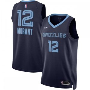 Ja Morant Memphis Grizzlies Nike Unisex 2022/23 Swingman Jersey Icon Premium - grade Edition Navy Limited stock! Be quick and grab this must - have jersey to support your team.