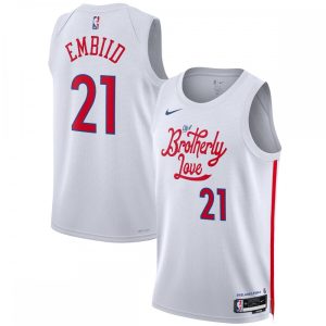 Joel Embiid Philadelphia 76ers Nike Unisex 2022/23 Swingman Marvelous Jersey City Edition White Show your dedication! Own this special jersey for your team.