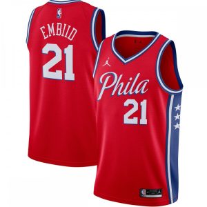 Joel Sophisticated Embiid Philadelphia 76ers Jordan Brand 2020/21 Swingman Jersey Statement Edition Red Show your dedication! Own this special jersey for your team.
