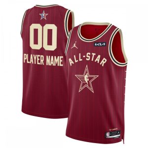 Jordan Stunning Brand Unisex 2024 NBA All Star Game Swingman Custom Jersey Crimson Authentic look! Wear this genuine jersey.