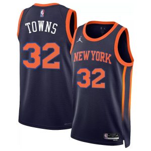 Karl Anthony Towns New York Knicks Jordan Brand 2022/23 Swingman Jersey Outstanding Statement Edition Navy Hurry! Exclusive offer. Get your hands on this outstanding jersey right away.