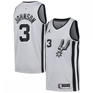 Keldon Dashing Johnson San Antonio Spurs Nike Swingman Player Jersey Statement Edition Silver Experience luxury! Order this high - end jersey.