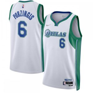 Kristaps Porzingis Dallas Mavericks Nike 2021/22 Swingman Jersey Dashing City Edition White Exclusive design! Own a jersey like no other.