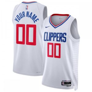 LA Clippers Nike Unisex 2022/23 Striking Swingman Custom Jersey White Association Edition Limited stock! Be quick and grab this must - have jersey to support your team.