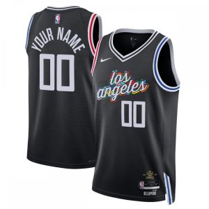 LA Clippers Nike Unisex 2022/23 Swingman Custom Jersey City Edition Black Outstanding Join the elite! Get this exclusive jersey.