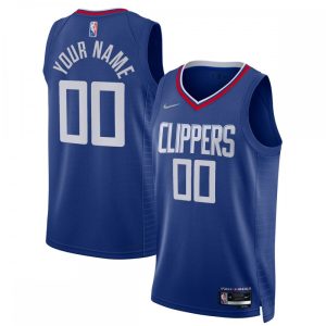 LA Distinguished Clippers Nike 2021/22 Diamond Swingman Custom Jersey Icon Edition Royal Collector's item! A rare addition to any collection.
