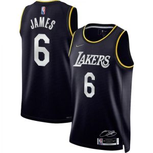 LeBron James Charming Los Angeles Lakers Nike 2022 Select Series MVP Swingman Jersey Black Show your dedication! Own this special jersey for your team.