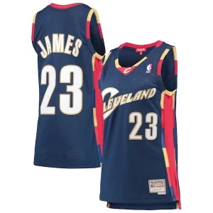 LeBron James Cleveland Remarkable Cavaliers Women's Hardwood Classics Swingman Jersey Navy Be a part of the action! Get this game - ready jersey.