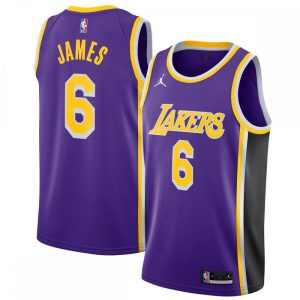 LeBron James Dashing Los Angeles Lakers Jordan Brand 2021/22 #6 Swingman Player Jersey Purple Statement Edition New arrival! Check out this fresh and exciting jersey.