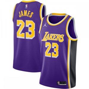 LeBron James Los Angeles Lakers Jordan Brand 2020/21 Swingman Jersey Refined Statement Edition Purple Authentic look! Wear this genuine jersey.