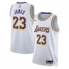 LeBron James Los Angeles Lakers Nike Outstanding Unisex Swingman Jersey Association Edition White Collectors