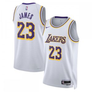 LeBron James Los Angeles Lakers Nike Outstanding Unisex Swingman Jersey Association Edition White Collectors