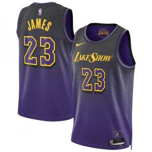 LeBron James Los Angeles Lakers Nike Unisex 2024/25 Admirable Swingman Player Jersey City Edition Purple Trending now! Grab this hot jersey while you can.