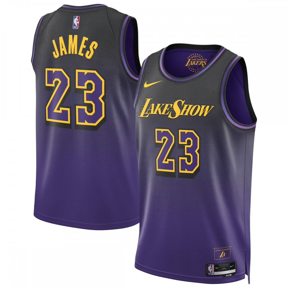LeBron James Los Angeles Lakers Nike Unisex 2024/25 Admirable Swingman Player Jersey City Edition Purple Trending now! Grab this hot jersey while you can.