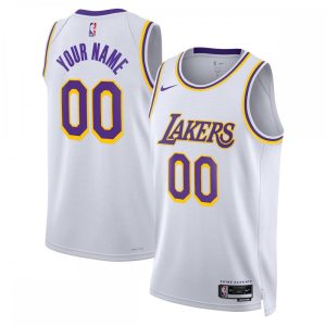 Los Angeles Lakers Nike Marvelous Unisex 2022/23 Swingman Custom Jersey White Association Edition High - demand item! Order this sought - after jersey immediately.
