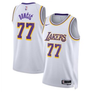 Los Angeles Lakers Unisex Nike Association Edition Swingman Jersey Distinguished White Luka Dončić Collector's item! A rare addition to any collection.