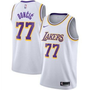 Los Angeles Lakers Youth Nike Association Exquisite Edition Swingman Jersey White Luka Dončić Exclusive design! Own a jersey like no other.