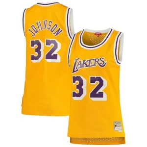 Magic Johnson Los Angeles Lakers Women's 1984/85 Hardwood Impressive Classics Swingman Jersey Gold Don't be left out! Get this stylish jersey and show your team pride.