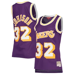 Magic Johnson Los Angeles Refined Lakers Women's Hardwood Classics 1984/85 Swingman Jersey Purple Designed for performance! Get this functional jersey.
