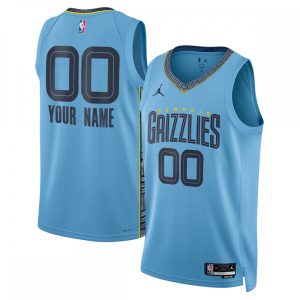 Memphis Grizzlies Jordan Glamorous Brand Unisex 2022/23 Swingman Custom Jersey Statement Edition Blue Authentic look! Wear this genuine jersey.