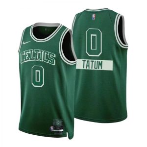 Men's Boston Celtics Jaylen Tatum #0 Nike Green 2021/22 Swingman Jersey Marvelous City Edition Retailers