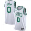 Men's Boston Celtics Jayson Tatum #0 White Classy Swingman Jersey Icon Edition Experience luxury! Order this high - end jersey.